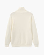 Men's Ribbed Half-Zip Pullover with Tailored Fit