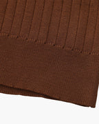 Men's Ribbed Knit Polo with Notched Open Collar