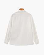 Men's Ribbed Long Sleeve Shirt with Double Chest Pockets
