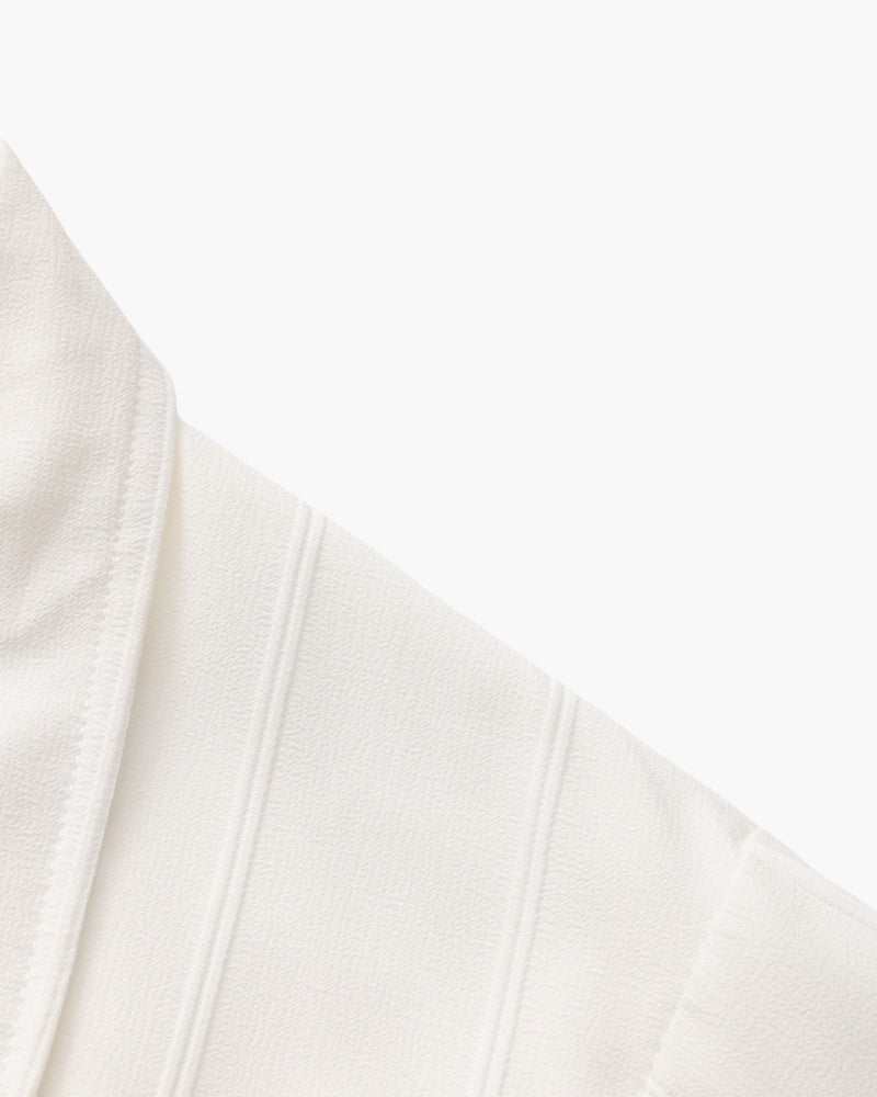 Men's Ribbed Long Sleeve Shirt with Double Chest Pockets