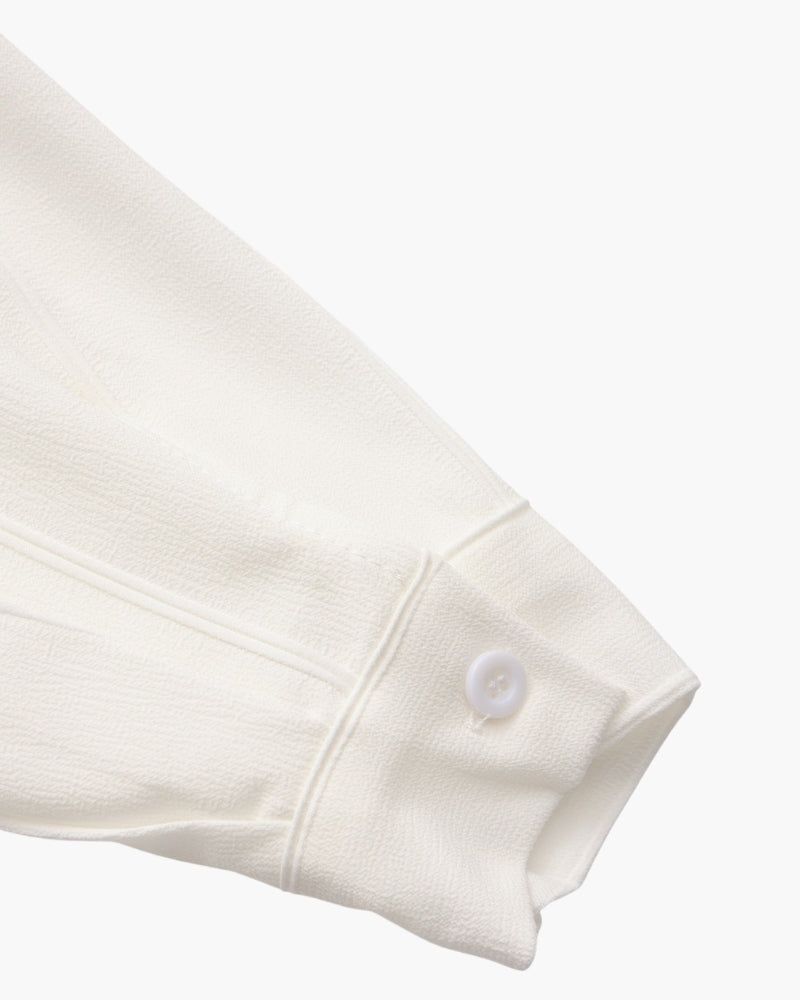 Men's Ribbed Long Sleeve Shirt with Double Chest Pockets