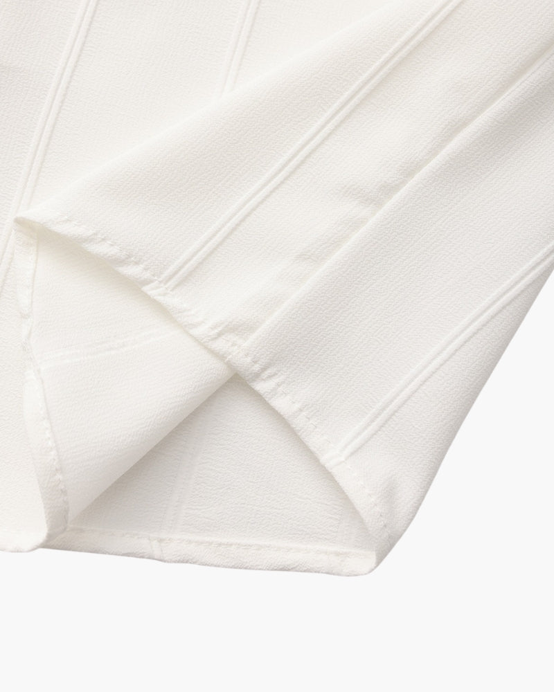 Men's Ribbed Long Sleeve Shirt with Double Chest Pockets
