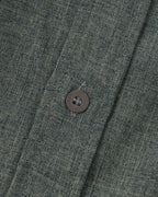 Men's Short Sleeve Mandarin Collar Shirt in Textured Weave