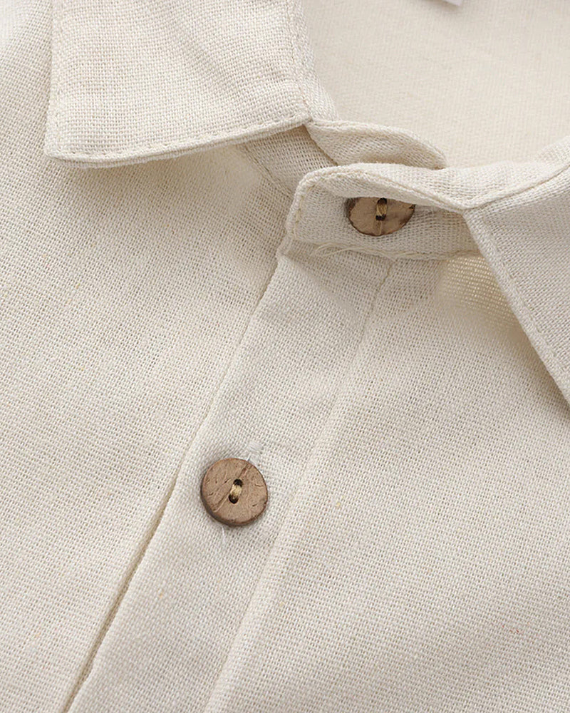 Men's Short Sleeve Popover Shirt with Chest Pocket