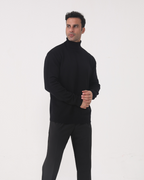 Men's Slim Fit Turtleneck Sweater in Fine Knit