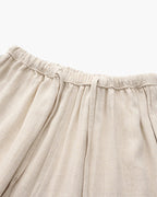 Men's Slim Linen-Look Trousers with Drawstring Waist