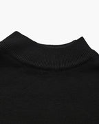 Men's Slim Ribbed Mock Neck Sweater with Long Sleeves