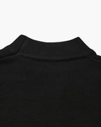 Men's Slim Ribbed Mock Neck Sweater with Long Sleeves