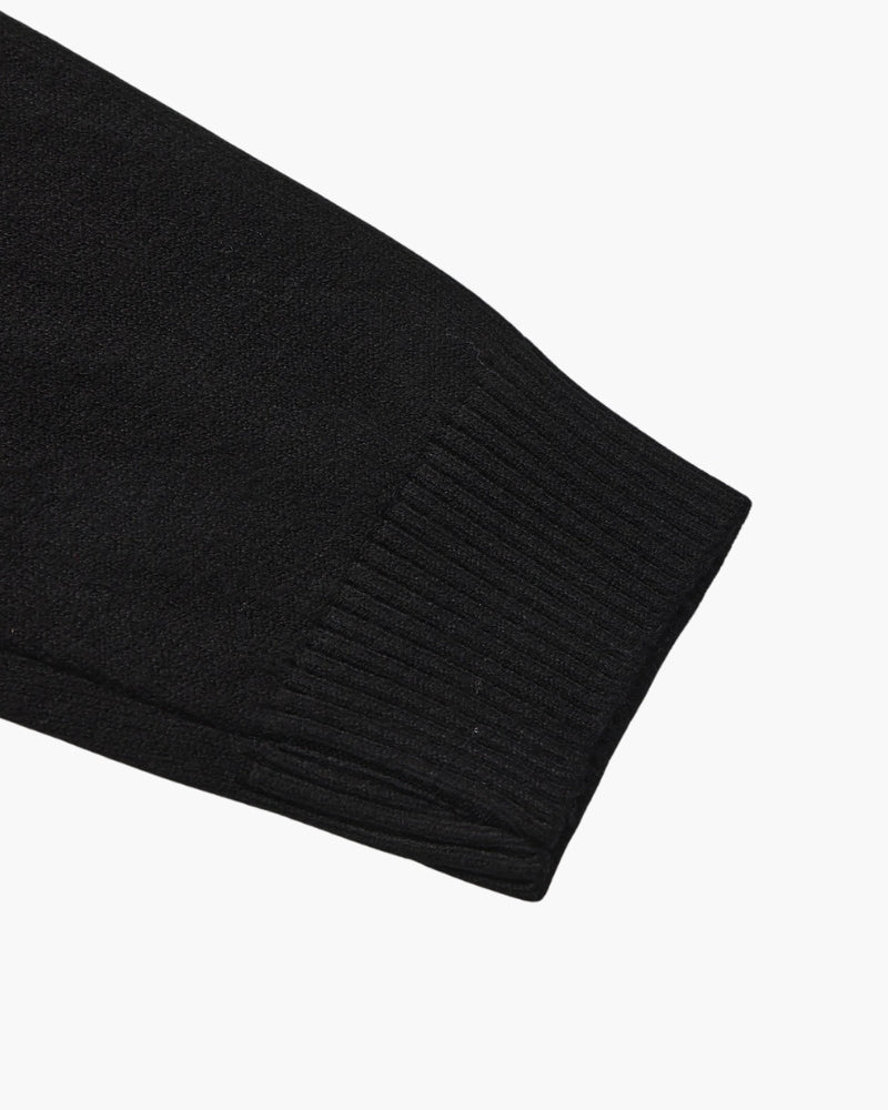Men's Slim Ribbed Mock Neck Sweater with Long Sleeves