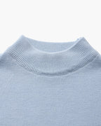 Men's Slim Ribbed Mock Neck Sweater with Long Sleeves