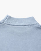 Men's Slim Ribbed Mock Neck Sweater with Long Sleeves