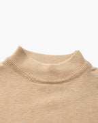 Men's Slim Ribbed Mock Neck Sweater with Long Sleeves