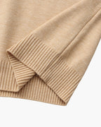 Men's Slim Ribbed Mock Neck Sweater with Long Sleeves
