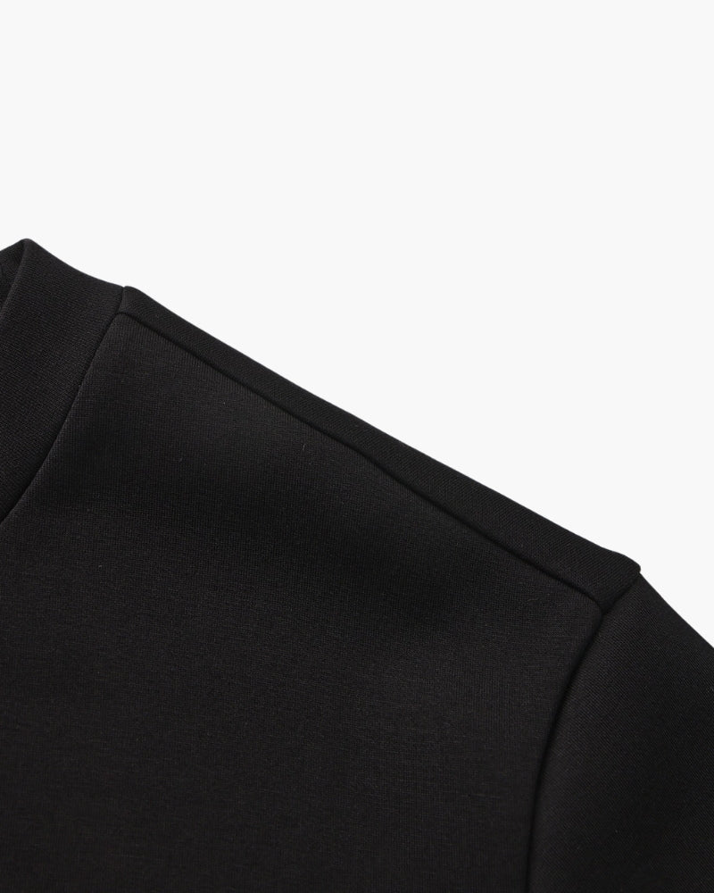 Men's Smooth Crew Neck Sweatshirt with Ribbed Trims