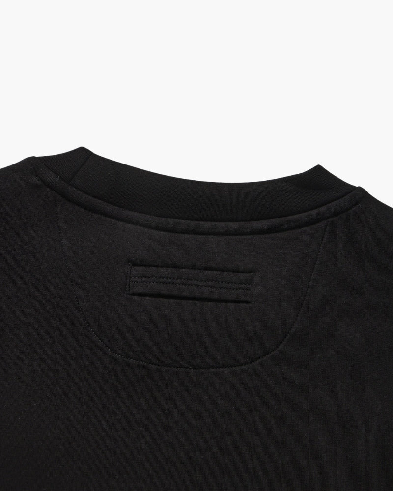 Men's Smooth Crew Neck Sweatshirt with Ribbed Trims