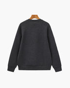 Men's Smooth Crew Neck Sweatshirt with Ribbed Trims