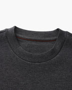 Men's Smooth Crew Neck Sweatshirt with Ribbed Trims