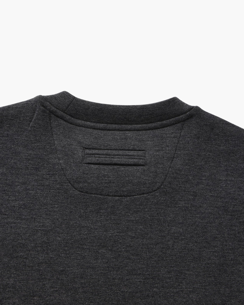 Men's Smooth Crew Neck Sweatshirt with Ribbed Trims