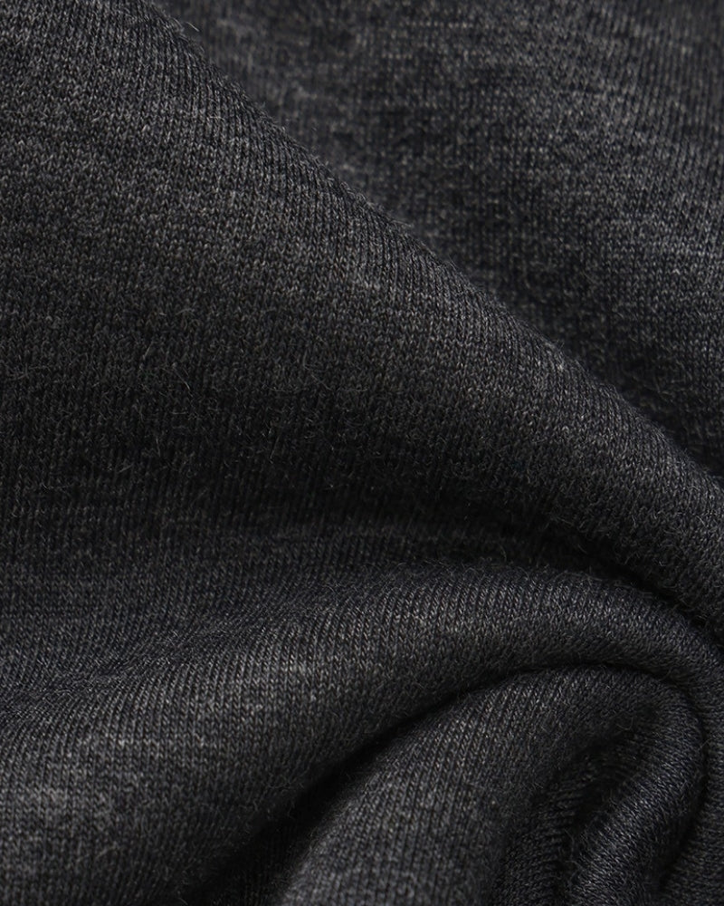 Men's Smooth Crew Neck Sweatshirt with Ribbed Trims