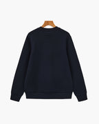 Men's Smooth Crew Neck Sweatshirt with Ribbed Trims