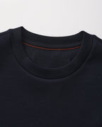 Men's Smooth Crew Neck Sweatshirt with Ribbed Trims