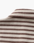 Men's Striped Camp Collar Shirt with Relaxed Fit