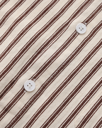 Men's Striped Camp Collar Shirt with Relaxed Fit