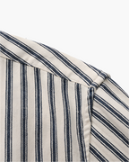 Men's Striped Camp Collar Shirt with Relaxed Fit