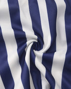 Men's Striped Swim Briefs with Drawstring Waistband
