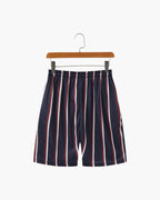 Men's Striped Swim Briefs with Drawstring Waistband