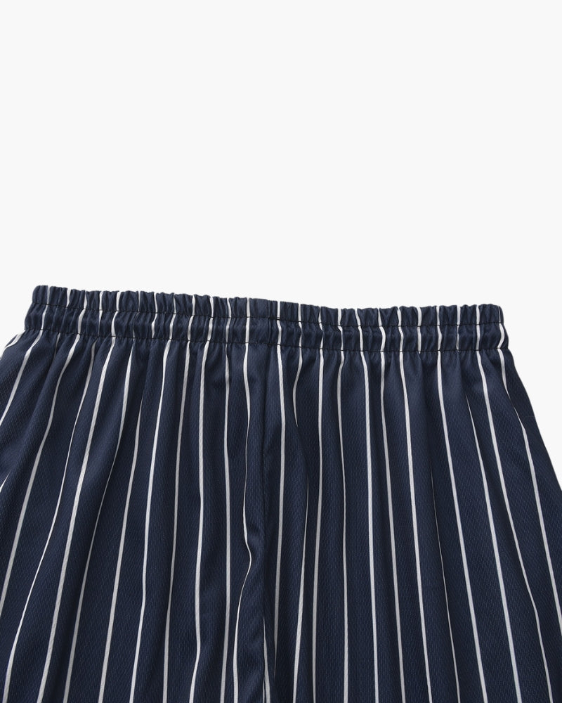 Men's Striped Swim Briefs with Drawstring Waistband