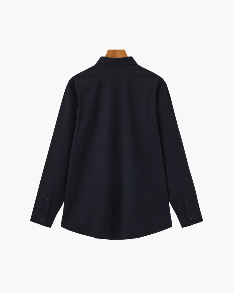 Men's Tailored Stretch Dress Shirt with Spread Collar