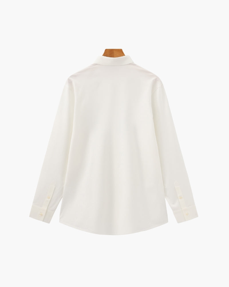 Men's Tailored Stretch Dress Shirt with Spread Collar