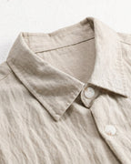 Men's Textured Overshirt with Two Chest Pockets and Button Front