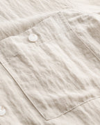 Men's Textured Overshirt with Two Chest Pockets and Button Front