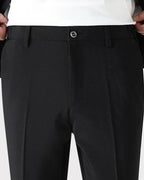Men's Two-Piece Set with Short Sleeve Blazer and Trousers