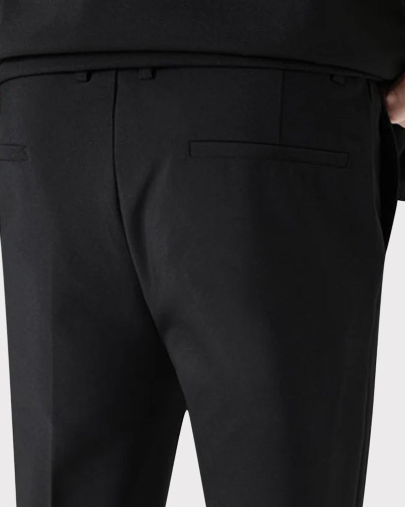 Men's Two-Piece Set with Short Sleeve Blazer and Trousers