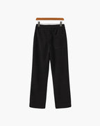 Men's Velvet Corduroy Drawstring Trousers with Straight Leg