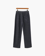 Men's Velvet Corduroy Drawstring Trousers with Straight Leg