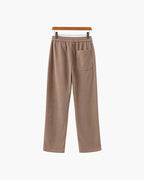 Men's Velvet Corduroy Drawstring Trousers with Straight Leg