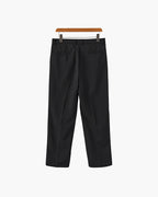 Men's Wide Leg Pleated Trousers with Elasticated Back