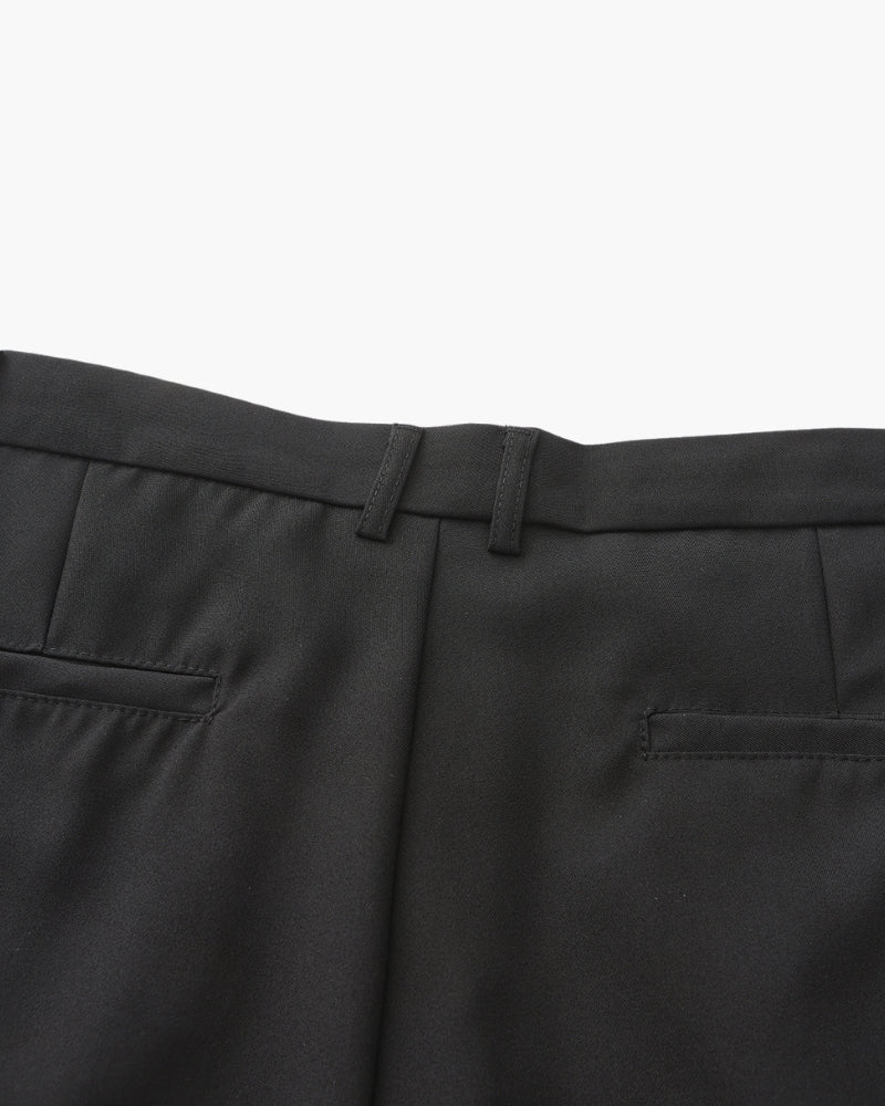 Men's Wide Leg Pleated Trousers with Elasticated Back