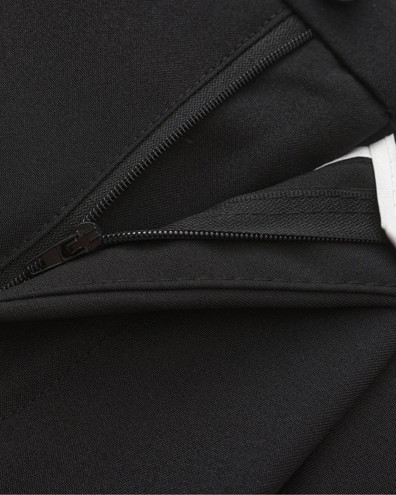 Men's Wide Leg Pleated Trousers with Elasticated Back