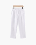Men's Wide Leg Pleated Trousers with Elasticated Back