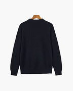 Men's Wide Rib Crew Neck Sweater with Relaxed Fit