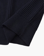 Men's Wide Rib Crew Neck Sweater with Relaxed Fit