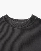 Men's Wide Rib Crew Neck Sweater with Relaxed Fit