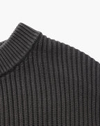 Men's Wide Rib Crew Neck Sweater with Relaxed Fit