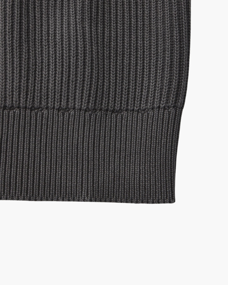 Men's Wide Rib Crew Neck Sweater with Relaxed Fit