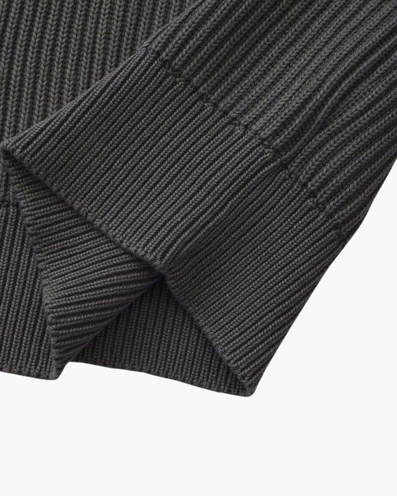 Men's Wide Rib Crew Neck Sweater with Relaxed Fit